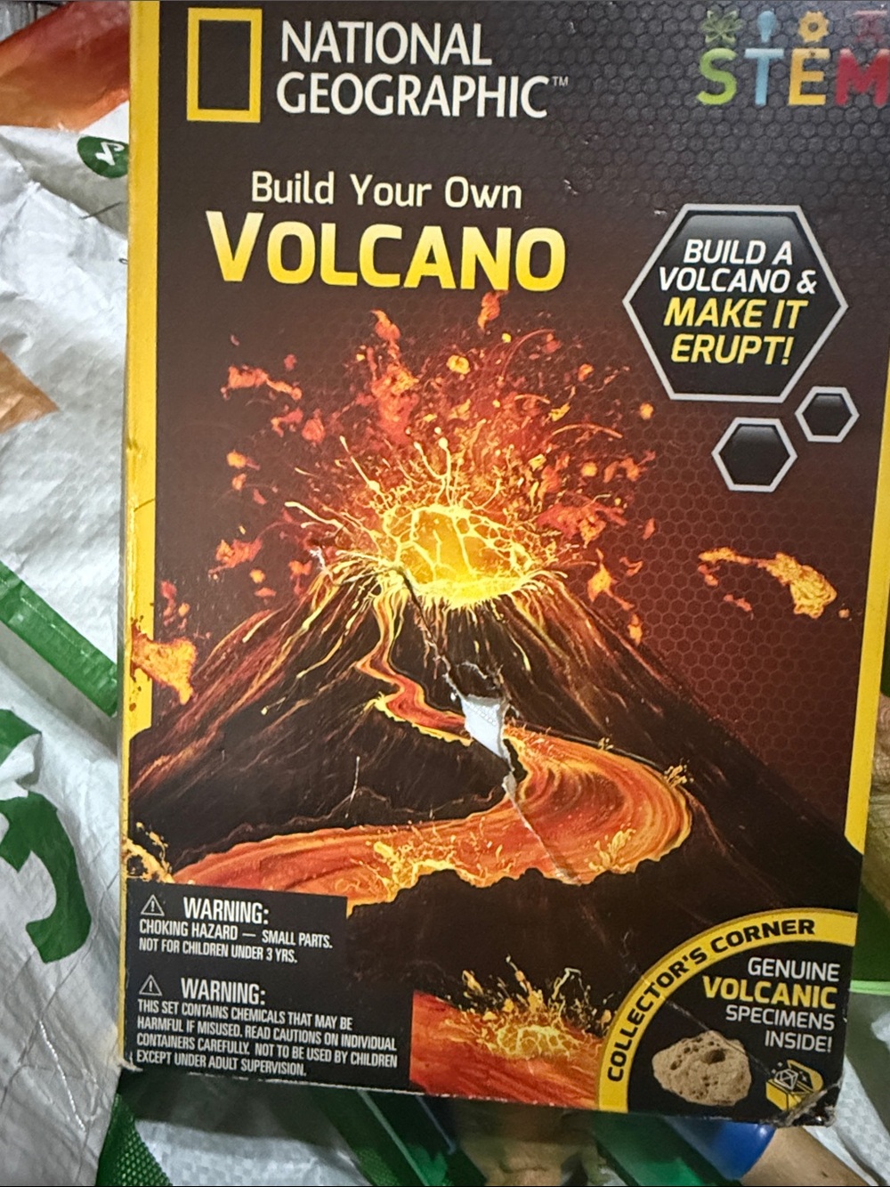 National Geographic Volcano Craft Kit - Orange, Yellow, Black